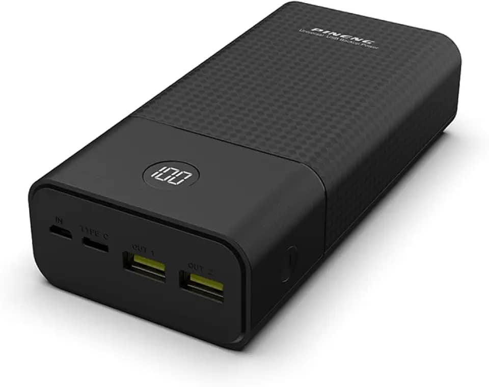 Carregador Portátil 30000mAh,Bateria Portatil - Power Bank com 2 USB-A (18W saída)+USB-C (18W saída/entrada),Alta Eficiência de Armazenamento,Proteção Inteligente contra Sobrecarga (preto)