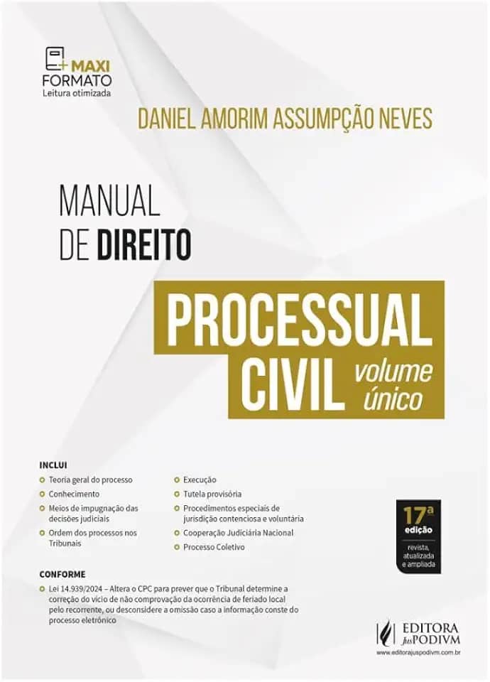 Manual de Direito Processual Civil - Volume único (2025)