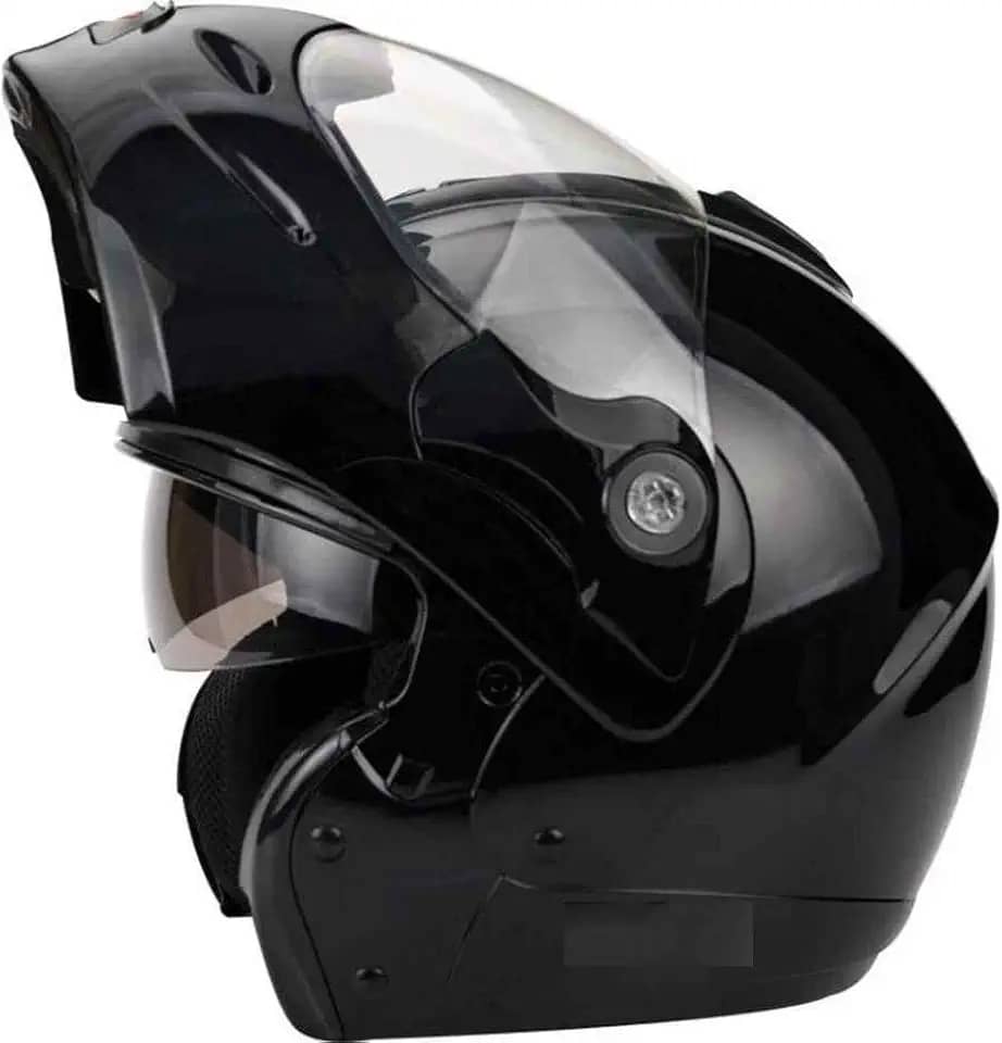 Capacete de Moto Mixs MX Captiva Route Brilhante Com Viseira Interna Solar Óculos de Sol Articulado Escamoteável Robocop Cinza Com Cinza
