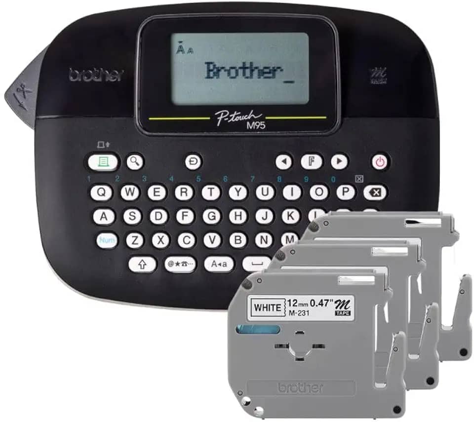 ROTULADOR ELETRONICO PRETO PTM95 COM 3 FITAS