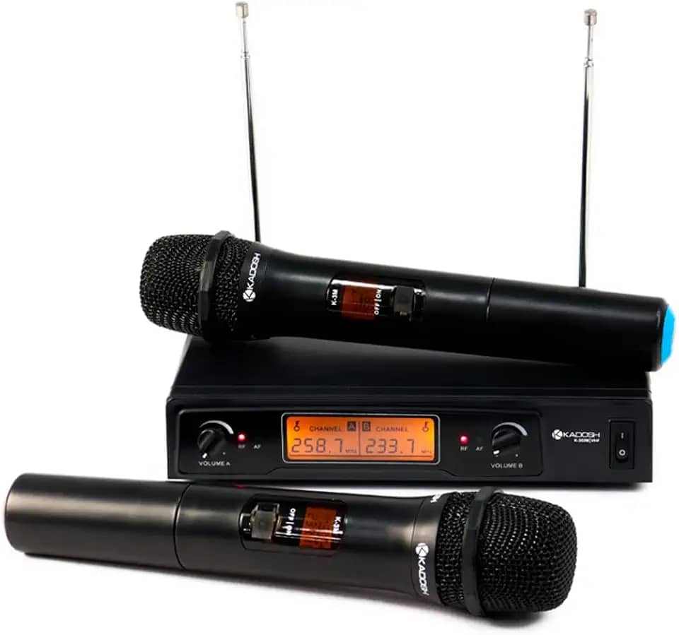 Microfone Sem Fio Duplo Kadosh KDSW-302M