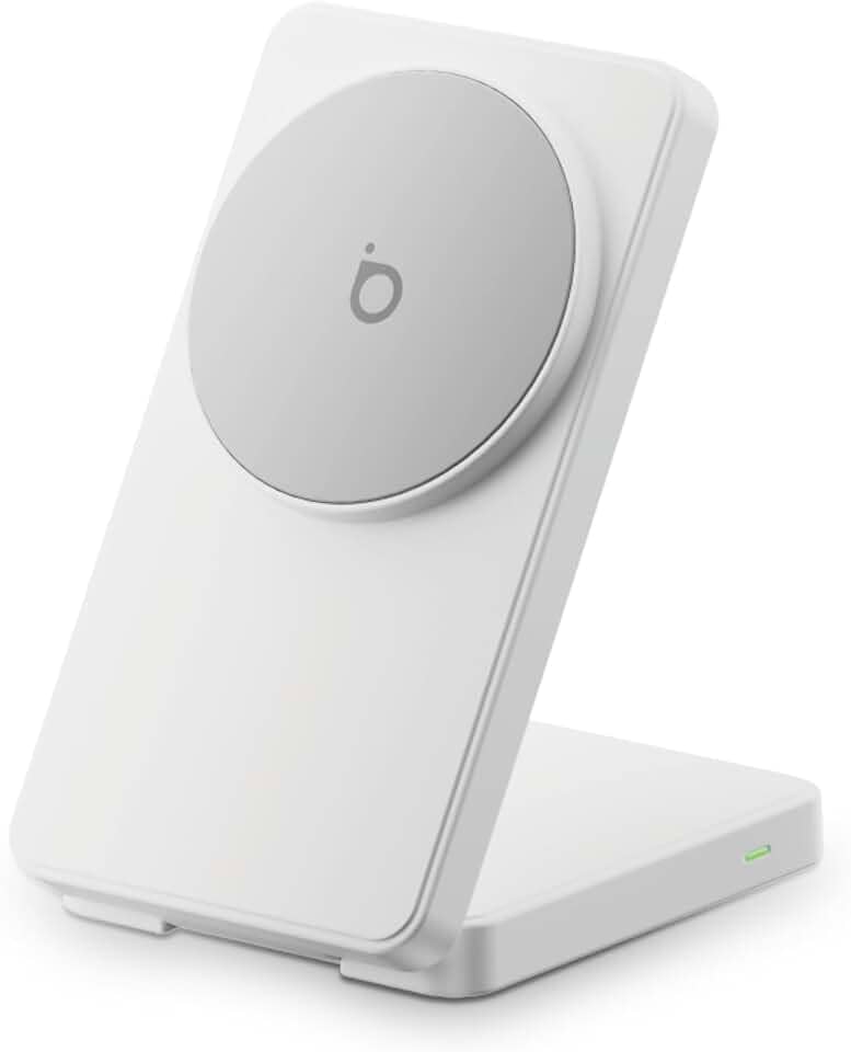 Basike Carregador Sem Fio, Carregador por Indução 15W Compatível para iPhone 16/15/14/13/12 Series e AirPods | Carregamento Rápido com Magnétic | Compatível com Qi (Branco)
