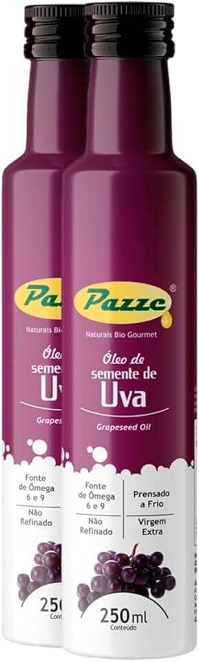 Kit 2 Óleo de Semente de Uva Extra Virgem Pazze 250ml