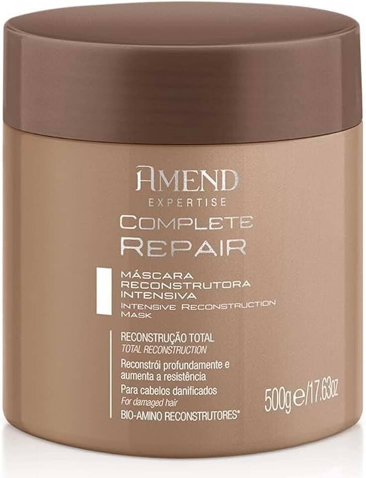 Máscara Reconstrutora Amend Expertise Complete Repair, 500g, Com Bio-amino Reconstrutores, Repara, Reconstrói E Protege Os Cabelos De Dos Futuros
