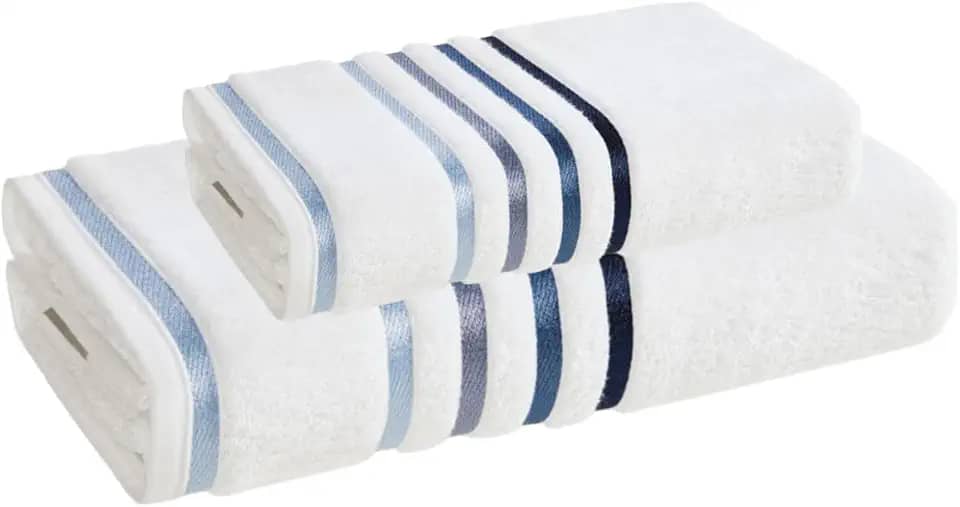 Kit Toalha Banho e Rosto Karsten Gigante Fio Penteado – 2 Peças - Cor Branco