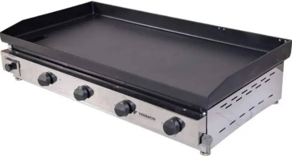 Chapa Bifeteira a Gás 100cm C100 Venâncio - Prata - Retangular - Ideal para uso em bares, restaurantes, lanchonetes, food trucks ou em casa