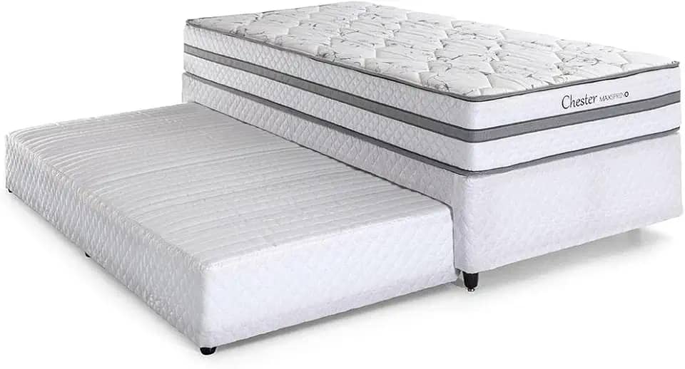 Bicama Solteiro Box com Cama Auxiliar Herval Chester, 56x88x188 cm