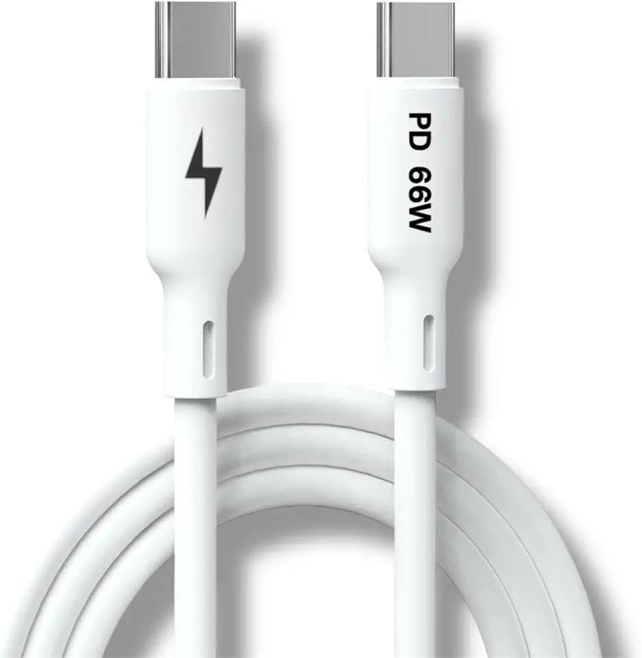 Cabo Tipo-C para Tipo-C 66W Turbo Ultra Rapido Reforçado Compatível Com iPhone 15,16 iOS e Android Notebook Tablet Carregamento Transferência de Dados EXC11 - Premium®