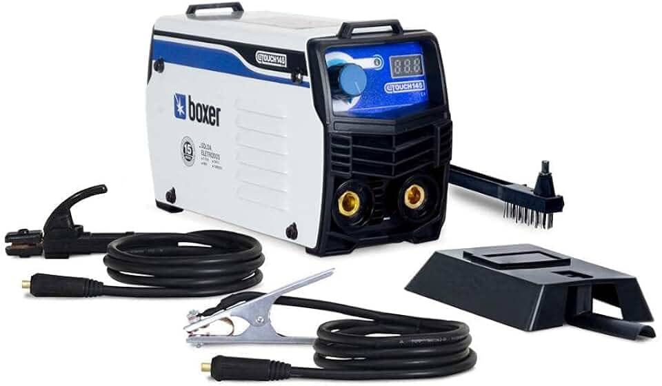 Boxer Inversora De Solda 140A Touch145 220V Com Função Tig Raspagem E Acessórios