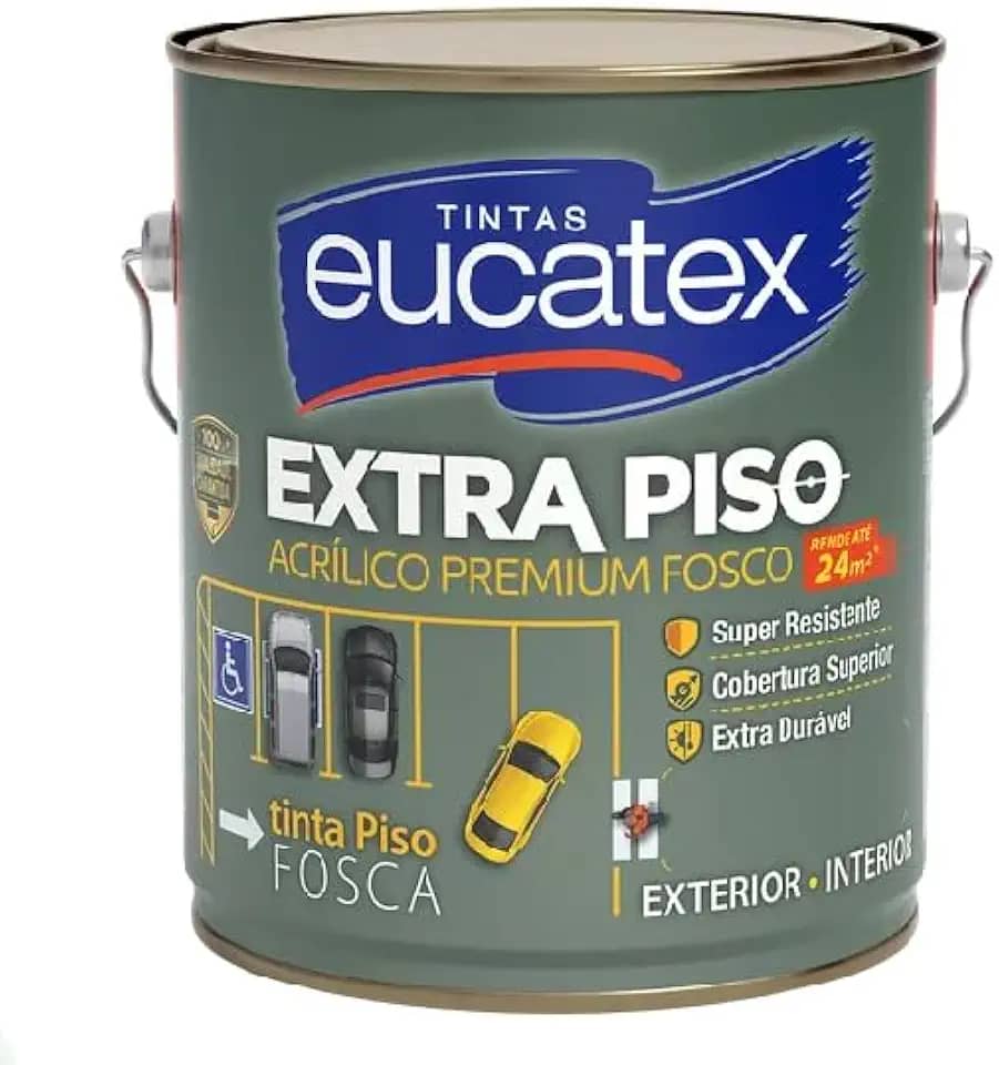 EUCATEX TINTAS EXTRA PISO ACRILICO PREMIUM FOSCO 3,6L