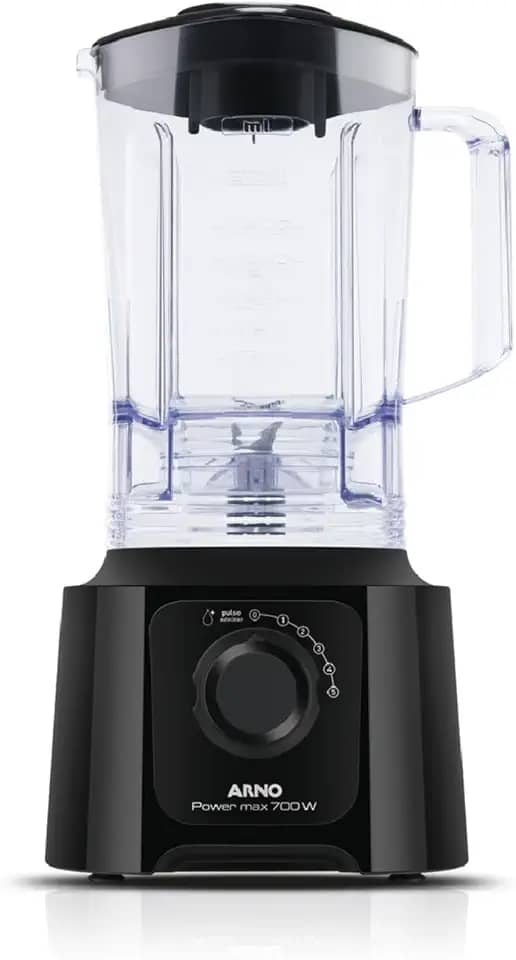 Liquidificador Arno Powermax 700W LN50, Preto com 4 Lâminas Powelix, 3,1L de Capacidade Total e Alta Performance, 110V