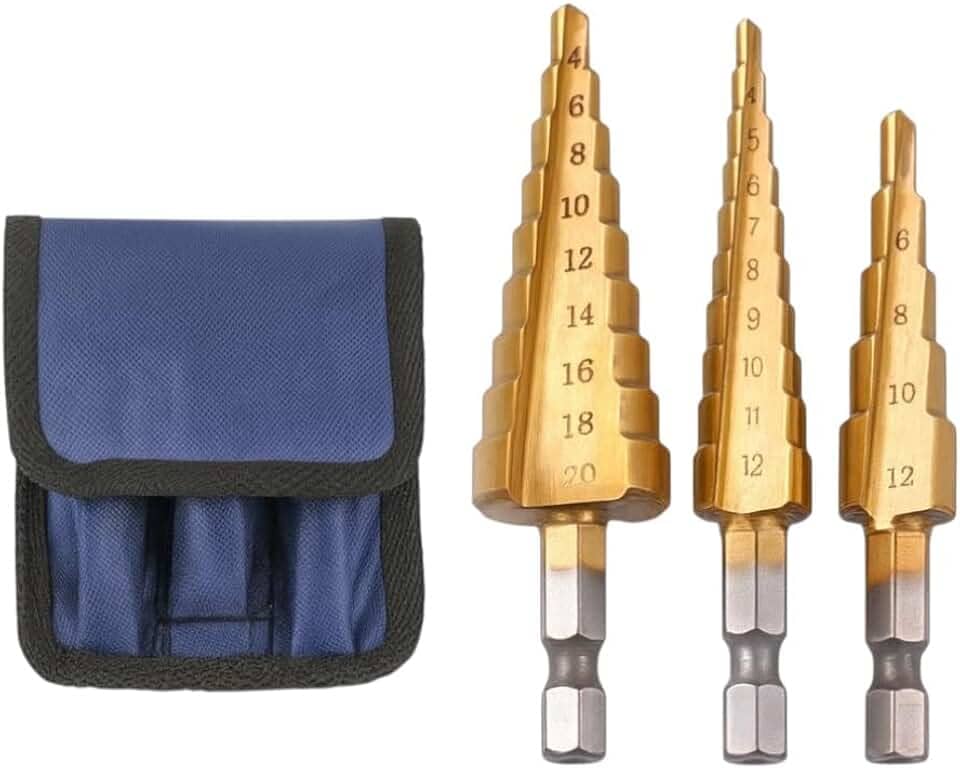 TNT Kit 3 Brocas Escalonadas HSS 3-20mm revestida em Titanium