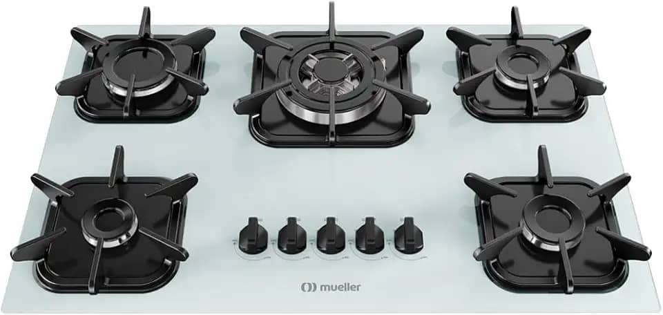 Cooktop 5 Bocas com Queimador Tripla Chama Mueller Branco