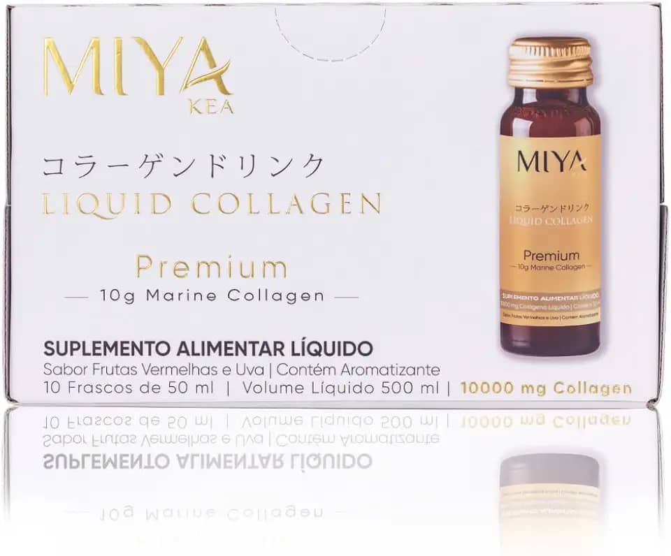 Colágeno Líquido Premium Miya Kea | Programa de 10 dias | Enriquecido com Ácido Hialurônico | Sabor Frutas Vermelhas com Uva | Pele Radiante, Recuperação Muscular e melhora na Função Imunológica