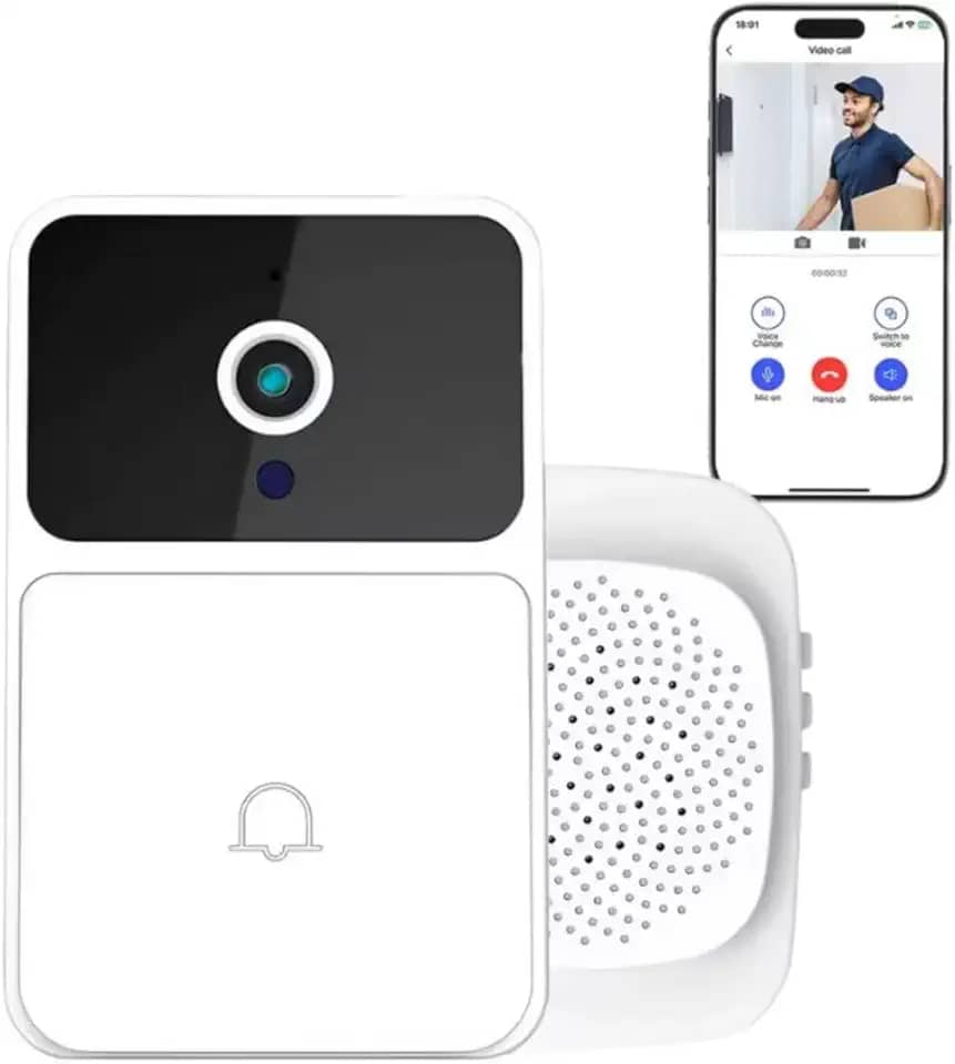 Campainha Inteligente Sem Fio com Wifi Câmera e Áudio Acesso Remoto via App Mundo F&s