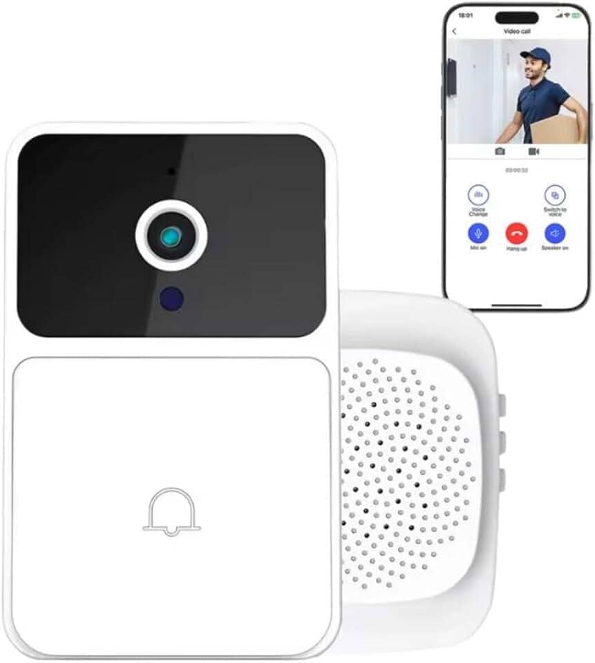 Campainha Inteligente Sem Fio com Wifi Câmera e Áudio Acesso Remoto via App Mundo F&s