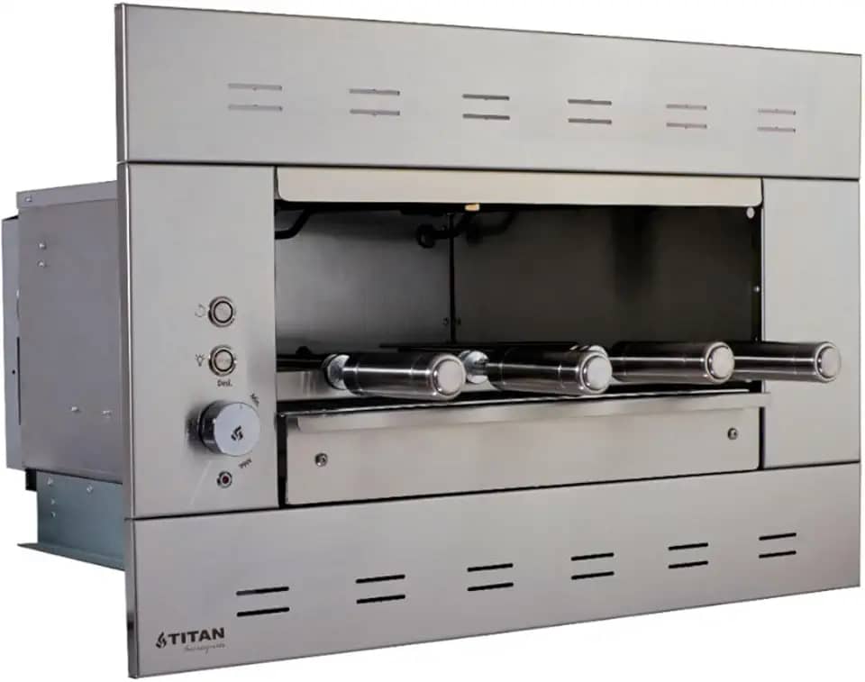 Churrasqueira Elétrica de Embutir para 4 Espetos com Painel Ventilado Suprema 220V Titan