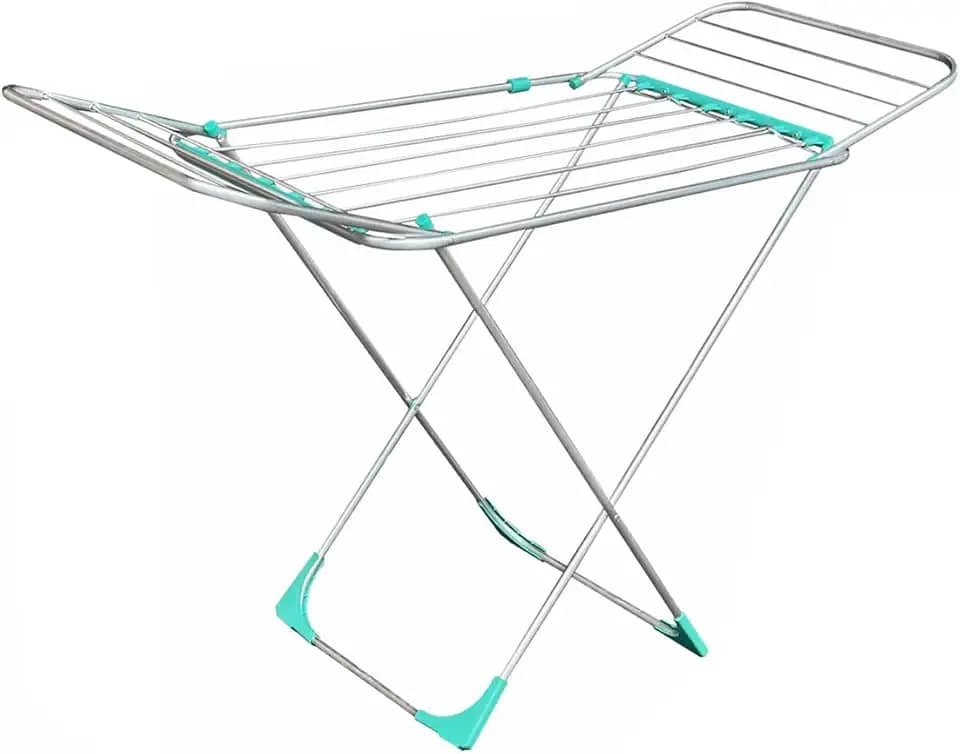 Varal De Chão Alumínio Reforçado Com Abas Retrátil Grande