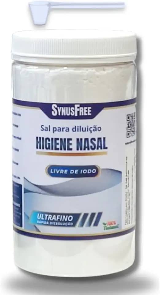 Synusfree Soro Fisiológico 1kg Limpeza Nariz Lavagem Nasa Sinusite Rinite Ultrafino