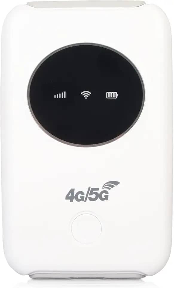 EBTOOLS Modem USB 4G LTE, roteador móvel 5G desbloqueado de 300 Mbps com 10 usuários, hotspot portátil de viagem integrado 3200 mAh com slot para cartão SIM