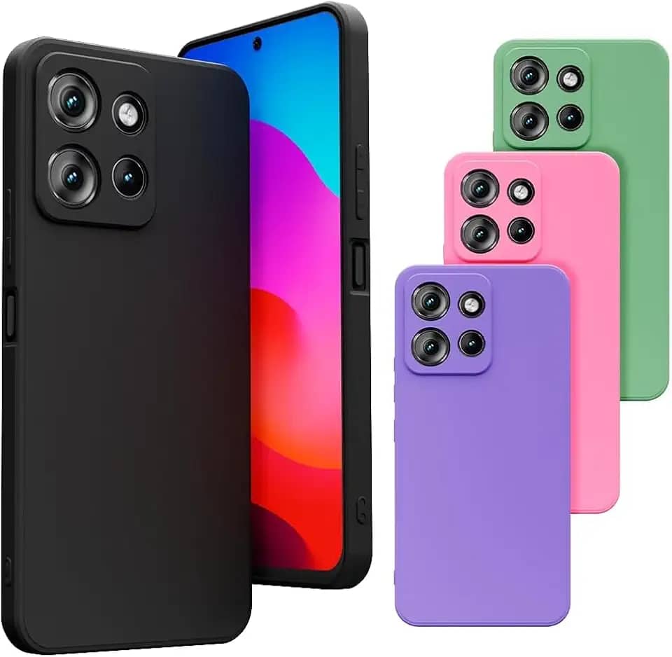 Capa Capinha Case Compatível_Motorola Moto G56 Silicone Veludo Premium [2ASHOP] (PRETO)