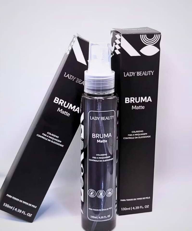 Spray Fixador Matte com Colágeno, Fixador de Maquiagem, Controle de Oleosidade, 130ml