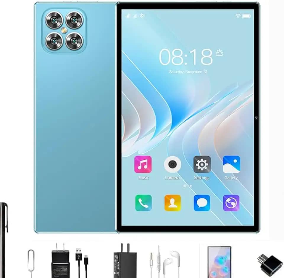 Tablet K11 12 GB de RAM + 512 GB de ROM, tela imersiva de 10,1 polegadas, 16 MP + 32 MP, 5G, Wi-Fi, Bluetooth, Android 13 (azul)