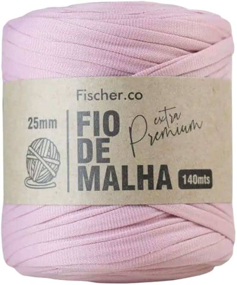 Fio de Malha Extra Premium Fischer 25mm x Rolo com 140m (07 ROSE ANTIGO)