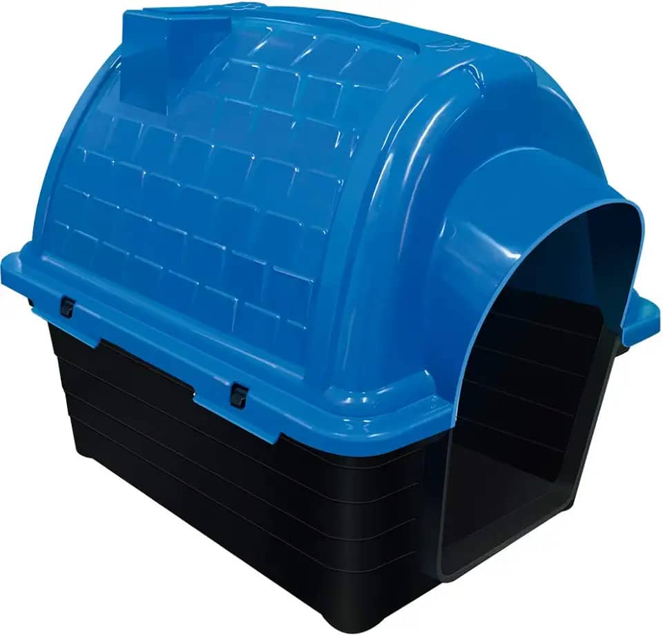 Furacão Pet Iglu Casinha de Plástico para Cães, Azul, 4