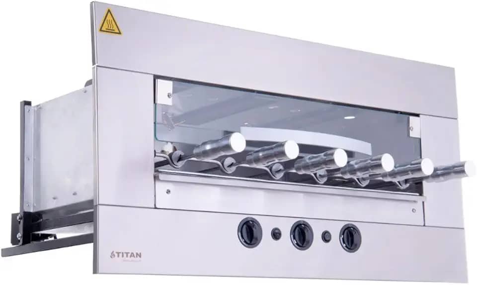 Churrasqueira a Gás de Embutir para 6 Espetos Age GN 220V Titan