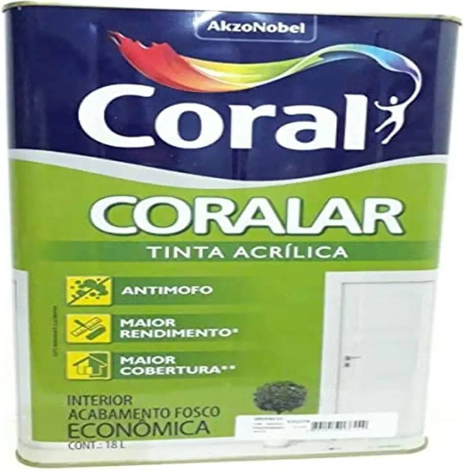 Tinta Acrílica Coralar, Branco, 18 L, Coral