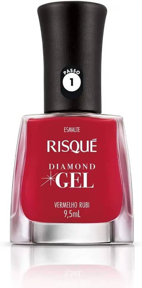 Risqué Esmalte Diamond Gel Vermelho Rubi Cremoso 9 5 Ml