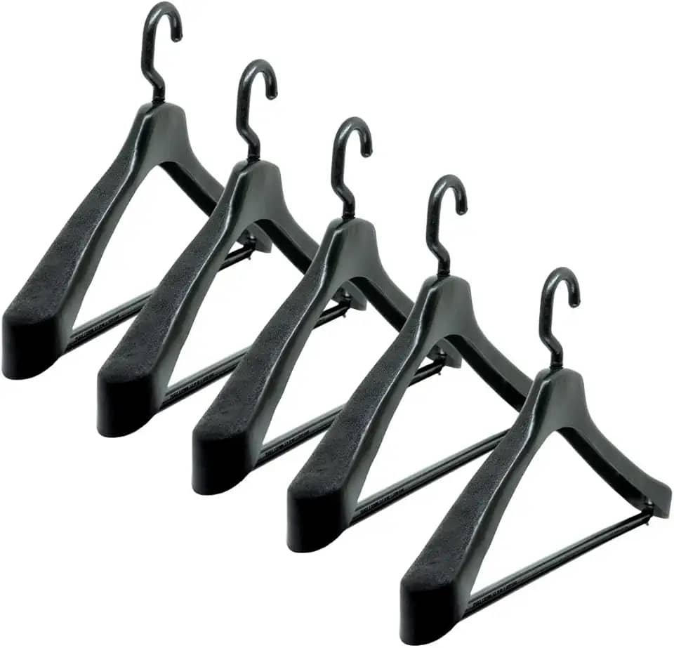 Kit Cabide Terno Preto Giratório - 5 unidades