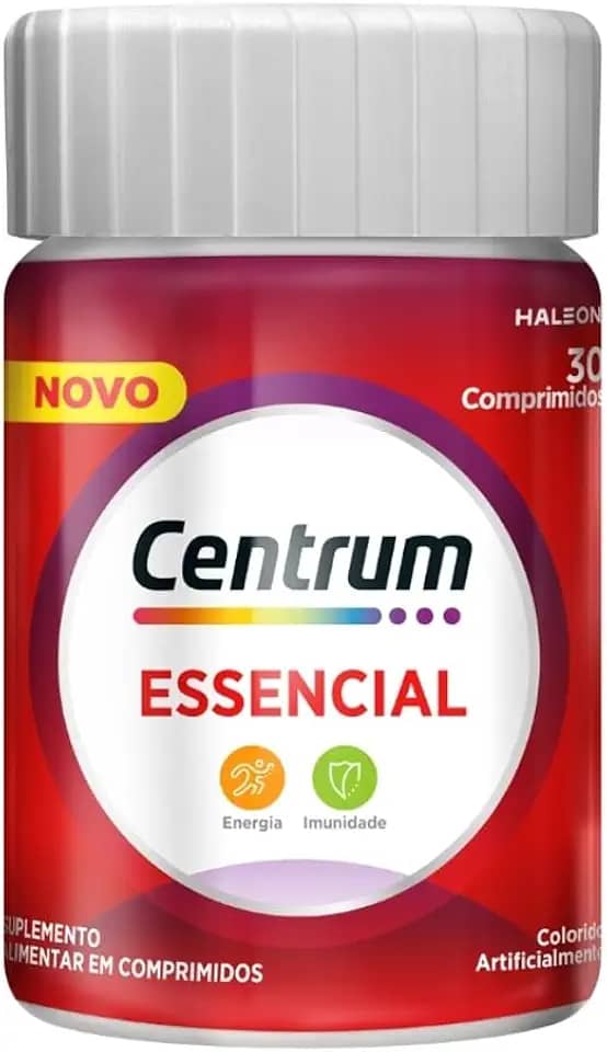 Centrum Essencial Multivitamínico Diário, com Complexo B, Vitamina D, e Magnesio, 30 Comprimidos
