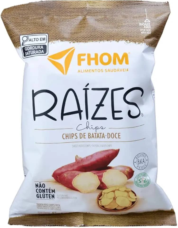 Chips de Batata Doce Alimento Vegano Fhom 45g
