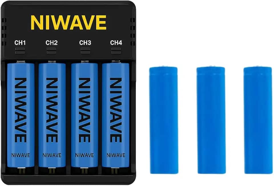 Kit Carregador com 3 Baterias Recarregáveis para Microfone Sem Fio, Alta Capacidade e Desempenho Duradouro, Carregamento Rápido USB, Ideal para Apresentações, Igrejas e Eventos