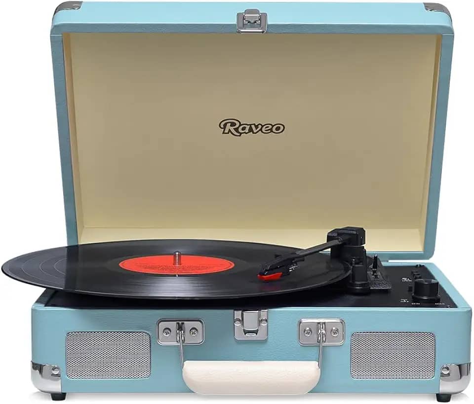 Vitrola Chrome Light Blue com USB e Bluetooth, Bivolt