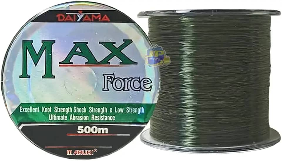 Linha de Pesca Monofilamento Maruri Max Force Verde Musgo 2.0 0.23mm 12 Lb 500m