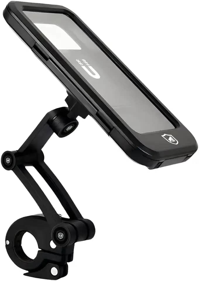 Gshield Suporte Universal Ajustável para Guidão de Moto e Bicicleta com Fixação Magnética, Certificação IPX6 À Prova D'água e Rotação 360º, Dual Tech Preto