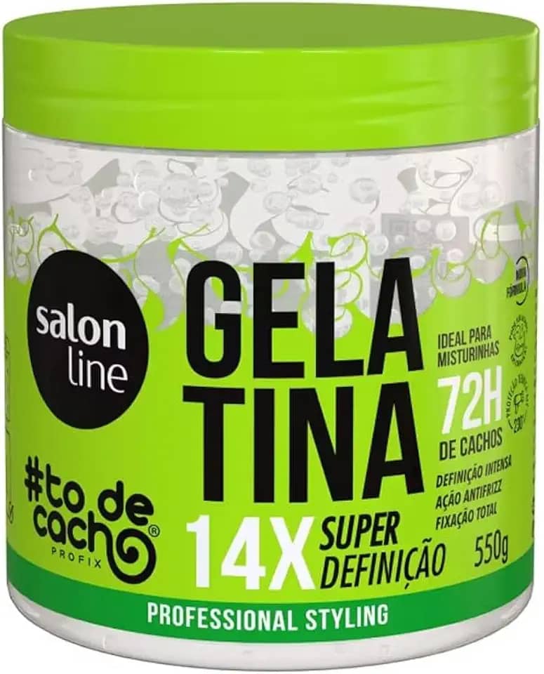 Salon Line, Gelatina Capilar, ToDeCacho, Super Definição, Vegana - Cabelos Ondulados, Cacheados e Crespos, 550 g