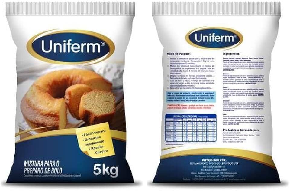 Mistura Bolo de Cenoura 5Kg Uniferm