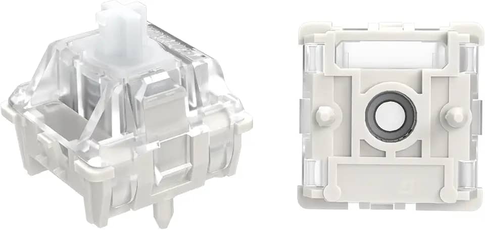 GATERON Interruptores magnéticos de teclado com sensor Hall, KS-20 interruptores magnéticos pré-lubrificados brancos lineares 30gf, configuração livre de compatibilidade SMD pré-viagem, adequado para
