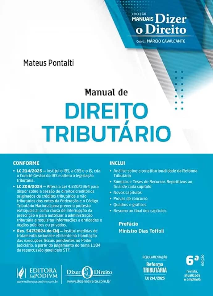 Manual De Direito Tributario - 6 Edição 2025 Juspodivm