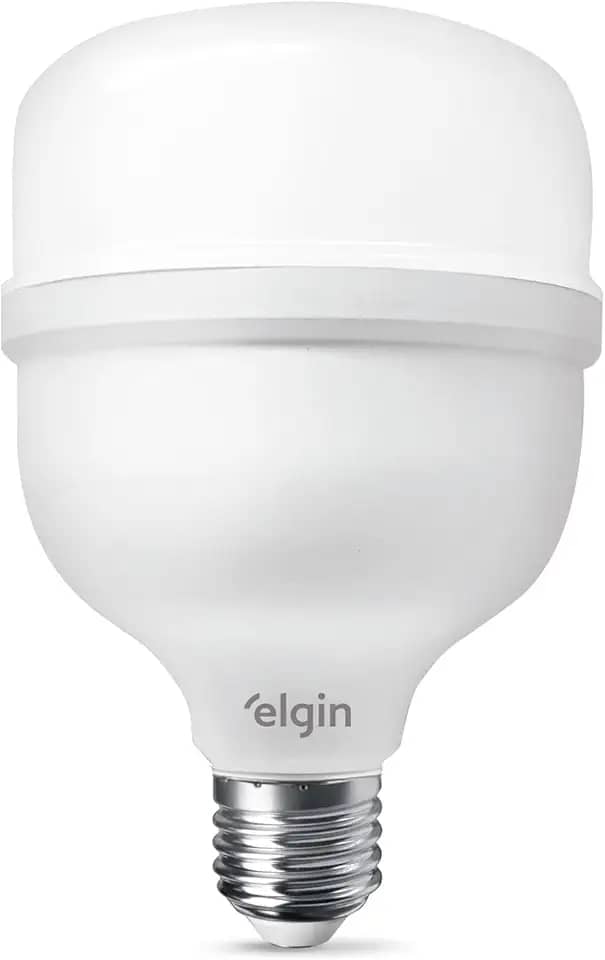Lâmpada Bulbo LED T 40W 6500K Elgin Bivolt Luz Branca Fria