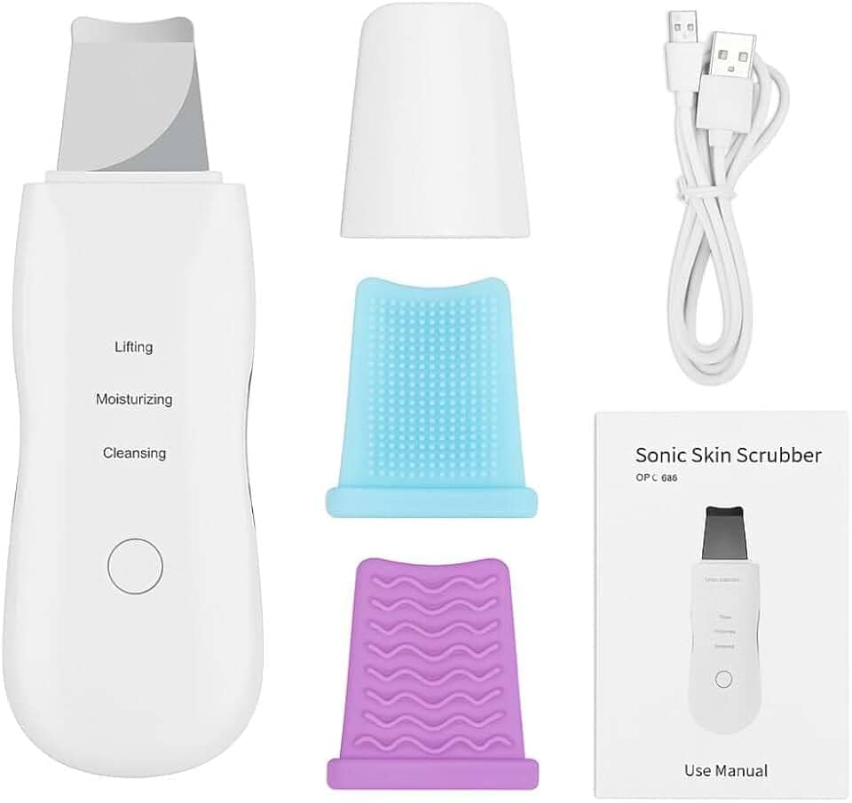 Peeling Ultrassônico Facial Limpeza Poros Acne Cravos 2 Em 1