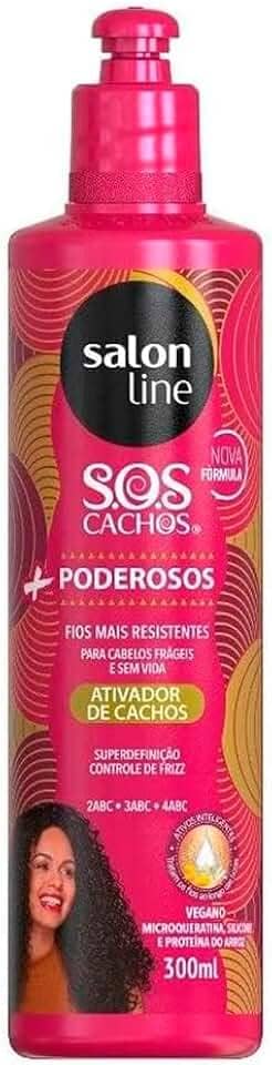 Salon Line, Ativador de Cachos, SOS Cachos, + Poderosos, Vegano - Cabelos Ondulados, Cacheados e Crespos, 300 ml