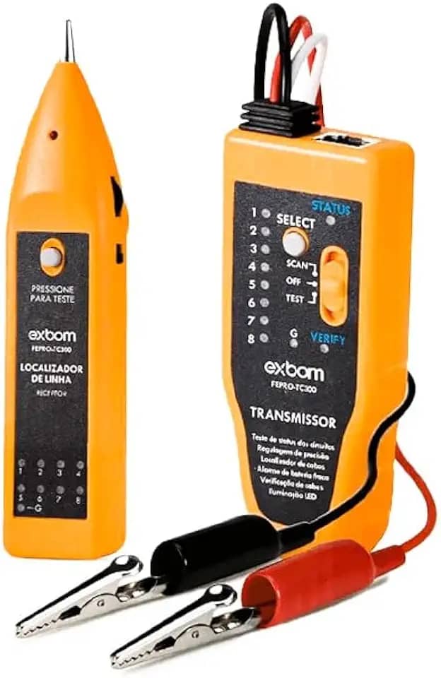 Testador Localizador Cabo De Rede Identificador Zumbidor Com 2 Baterias e Estojo Portátil