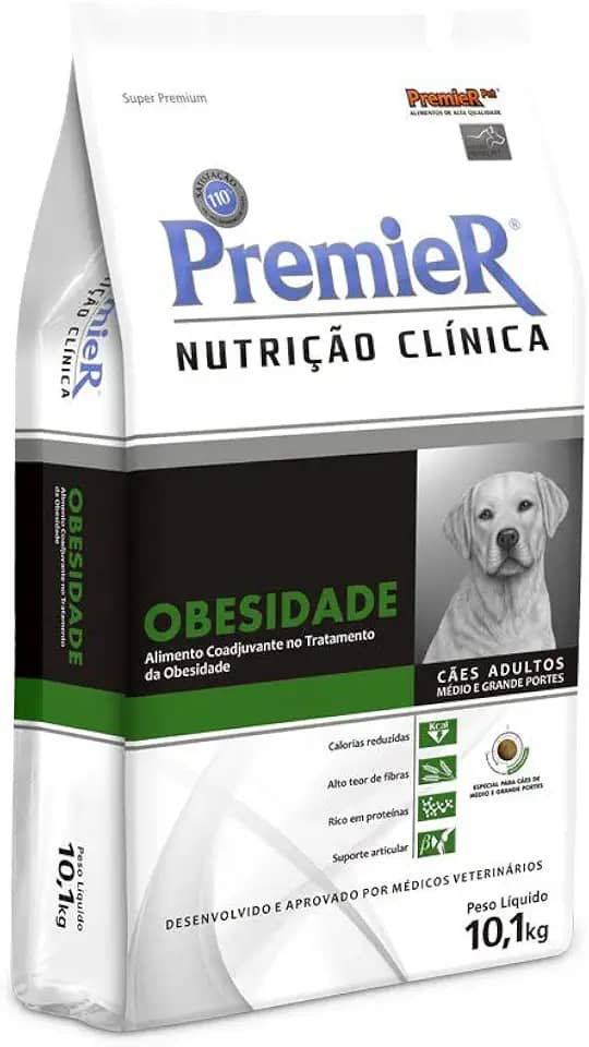 Ração Premier Nutrição Clínica Obesidade para Cães Adultos Raças Médias e Grandes 10,1kg Premier Pet Todas as fases