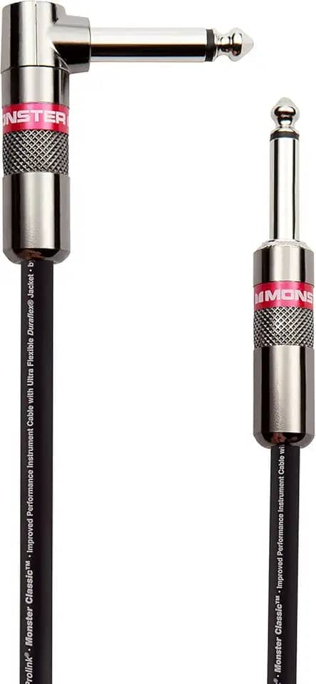 Cabo para Guitarra Violão Baixo Teclado Monster Cable ProLink Classic 12FT 3,6 Metros P10 em L