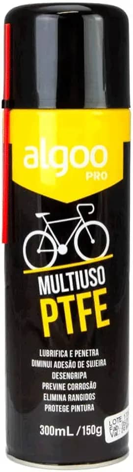 Óleo Lubrificante para Bicicleta Multiuso PTFE Algoo Spray 300ml